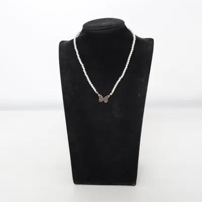 Necklace (White, Gold) Unknown metal
