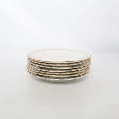 Tallrik (Vit, Guldfärgad) från Mitterteich Bavaria