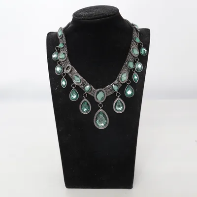 Ketting (Zilver, Blauw) Onbekend materiaal