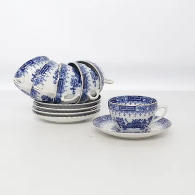 Cup (Blue, White)