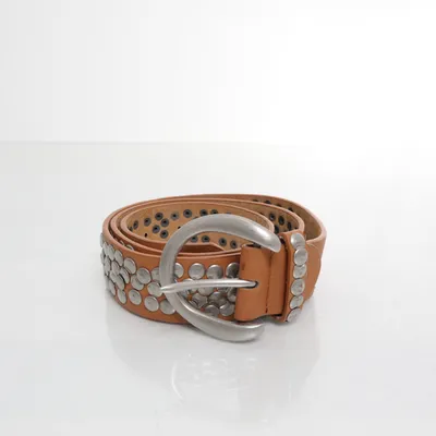 Belt (Beige, Silver) from Best Emilie Leather