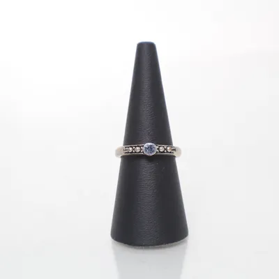 Ring (Silverfärgad, Blå) Okänd metall