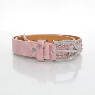 Belt (Pink, Silver) Leather