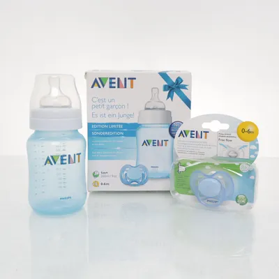 Nappflaska (Transparent, Blå) från Avent