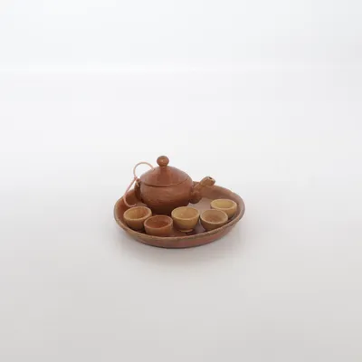 Ensemble de vaisselle (Marron)