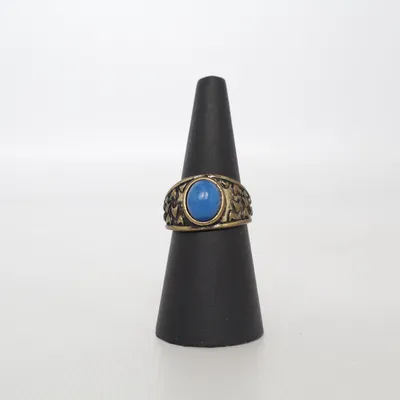 Ring (Blå, Sølv) Ukendt metal