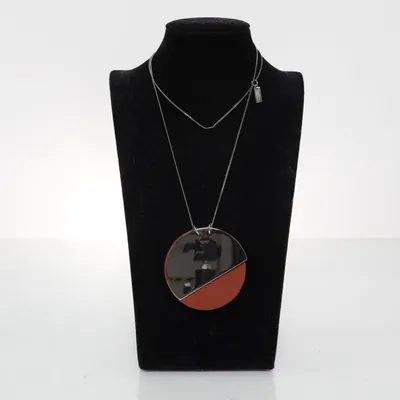 Halsband (Silverfärgad, Brun) från Marimekko Okänd metall, Skinn