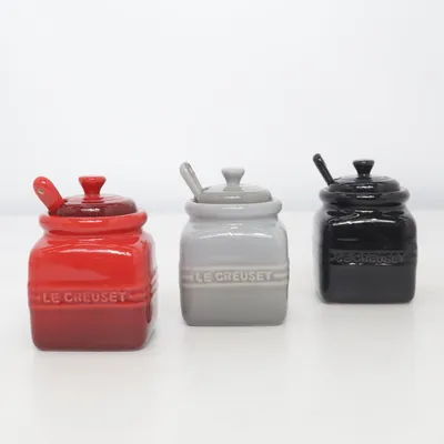 Spice jar (Black, Red, Gray) from Le Creuset