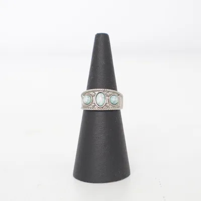 Ring (Silver, Turquoise) Unknown metal