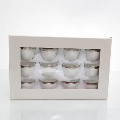 Sakeglas (Vit, Silverfärgad)