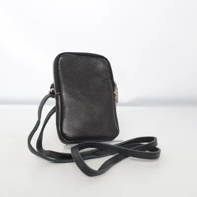 Mobiltaske (Sort) fra Made in italy Læder