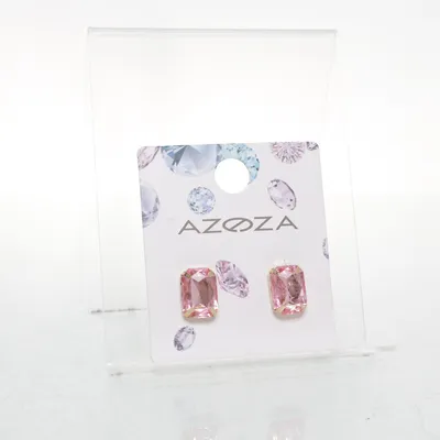 Earrings (Pink, Gold) from Azoza Unknown metal