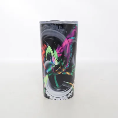 Thermos mug (Black, Multicolored) from Society6