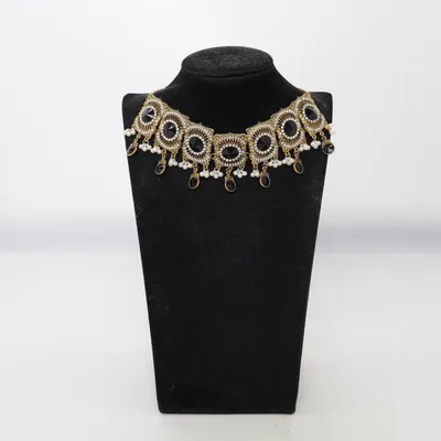 Choker (Guld, Sort) Ukendt metal