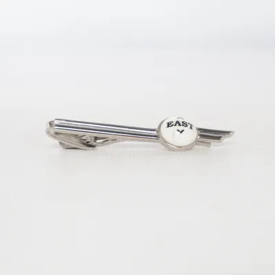 Tie pin (Silver, White) Unknown metal