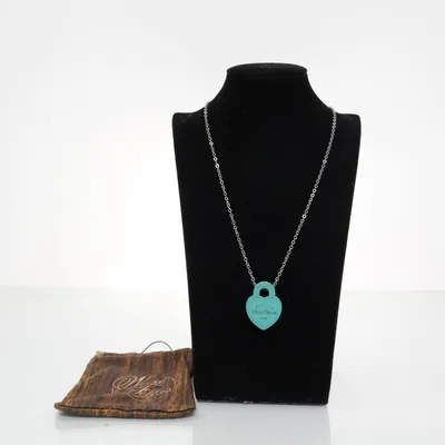 Halsband (Silverfärgad, Turkos) från Wood Fellas Rostfritt stål, Trä