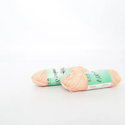 Garn (Orange, Vit) från Kinna Textil Bomull
