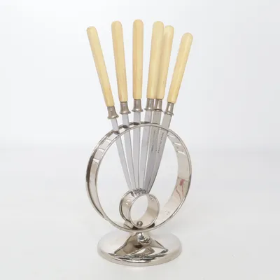 Knife set (Fruktknivset i nysilver, 1940 talet)