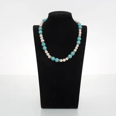 Halsband (Vit, Turkos) från Gemini Okänd metall