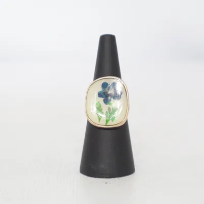 Ring (Gold, Blue, Green) Unknown metal