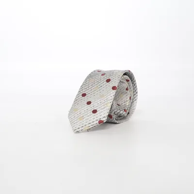 Tie (Gray, Red, Beige) from Peter Polyester
