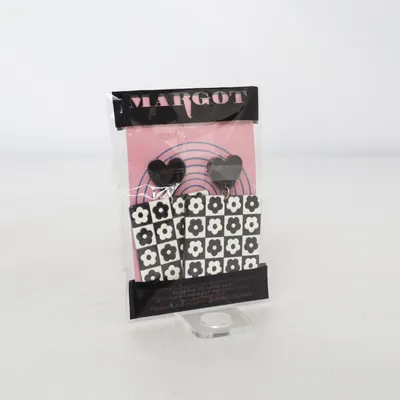 Boucles d'oreilles (Noir, Blanc) de Margot Métal inconnu
