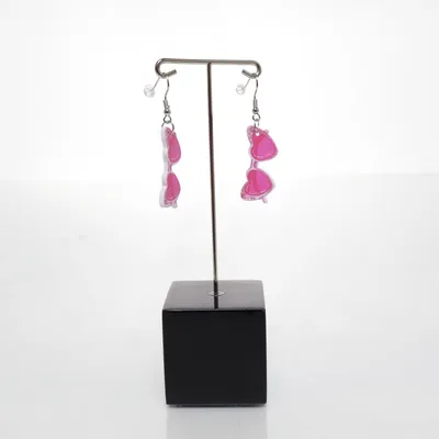 Oorbellen (Roze) Onbekend materiaal, Plastic