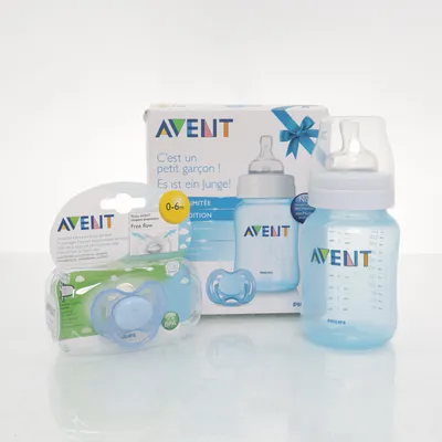 Nappflaska (Transparent, Blå) från Avent