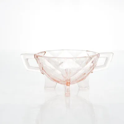Sockerskål (Rosa, Transparent)