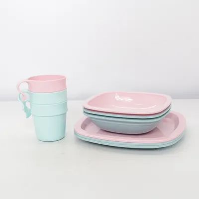 Couverts à pique-nique (Rose, Bleu) de Nordiska Plast