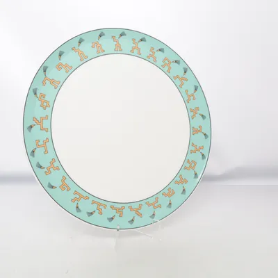 Assiette (Blanc, Turquoise, Orange) de Rosenthal