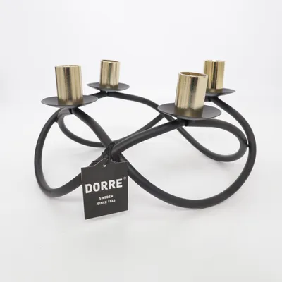 Bougeoir de l'Avent (Noir, Or) de Dorre
