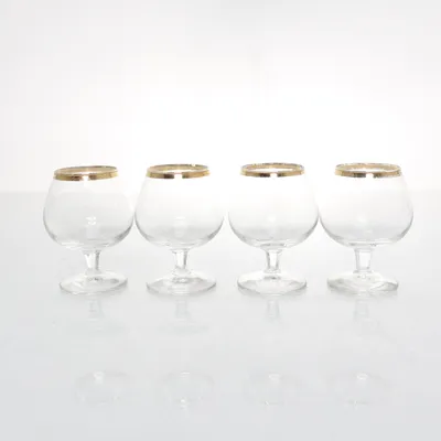 Cognac glass (Transparent, Gold)