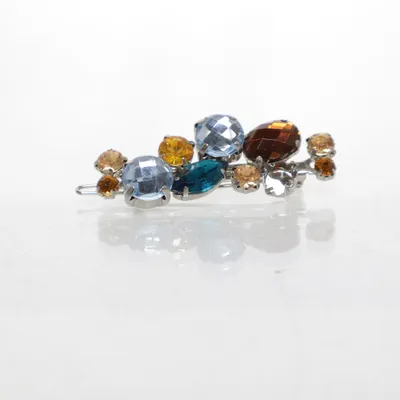 Broche (Blauw, Bruin, Turquoise) Onbekend materiaal