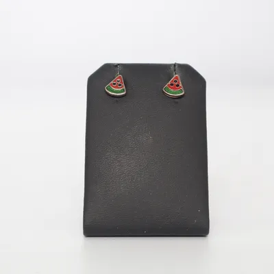 Boucles d'oreilles (Rouge, Vert, Multicolore) Métal inconnu