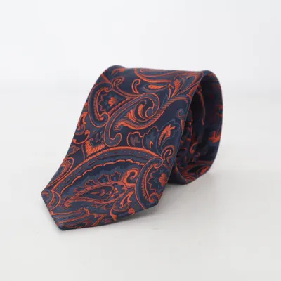 Tie (Blue, Orange) from Portia Silk