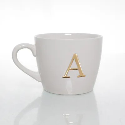 Mugg (Vit, Guldfärgad) från Indiska