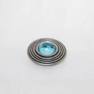 Broche (Zilver, Blauw) Onbekend materiaal