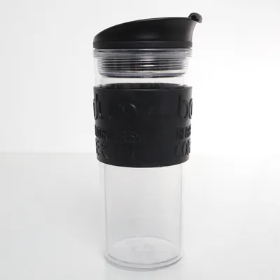 Vandflaske (Transparent, Sort) fra Bodum
