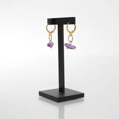 Örhängen (Guldfärgad, Lila) Okänd metall