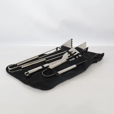 Ustensiles de barbecue (Noir, Argent)