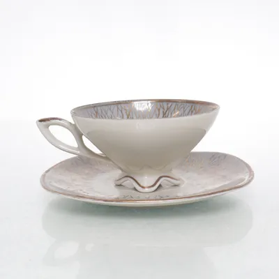 Kopp (Vit, Guldfärgad) från Mitterteich Bavaria