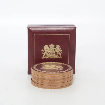 Dessous de verre (Marron, Or)