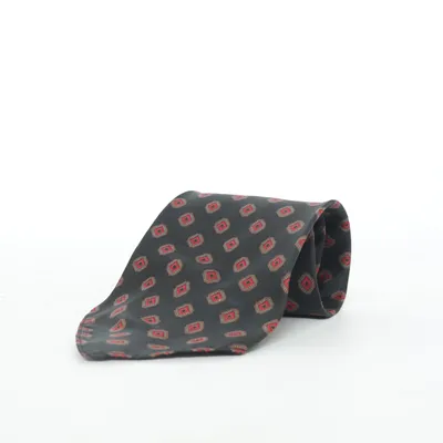 Krawatte (Schwarz, Rot, Beige) von Reine Seide