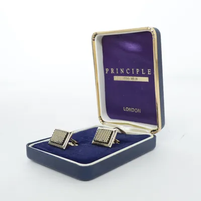 Boutons de manchette (Argent, Noir) de Principles Métal inconnu