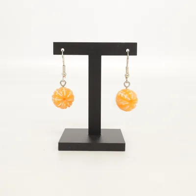 Boucles d'oreilles (Orange) Métal inconnu