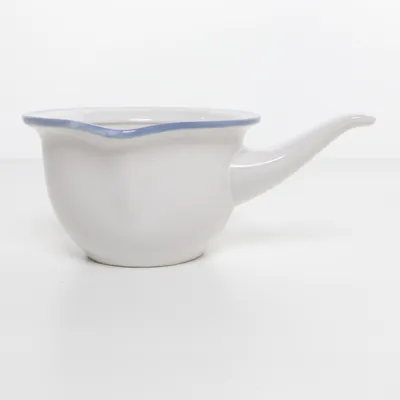 Butter pot (White, Blue)