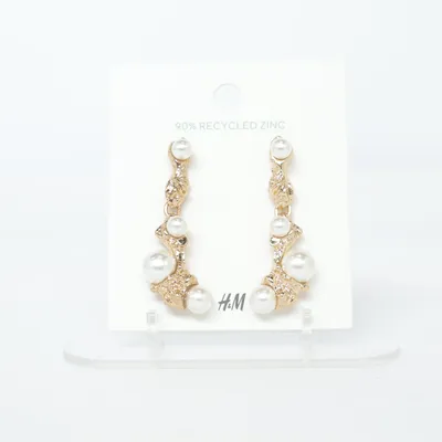 Örhängen (Guldfärgad, Vit) från H&M Okänd metall