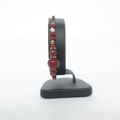 Bracelet de cheville (Rouge, Multicolore) de Pearls for Girls Métal inconnu, Plastique