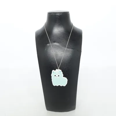 Ketting (Blauw, Zilver) Onbekend materiaal